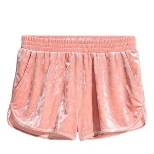 Women’s Pink Velvet Shorts